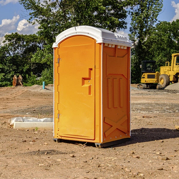 how often are the porta potties cleaned and serviced during a rental period in Byers KS